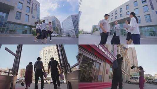 团队合作职场创业奋斗高清在线视频素材下载