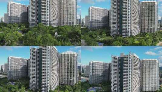 惠州市十里银滩海云天航拍高清在线视频素材下载