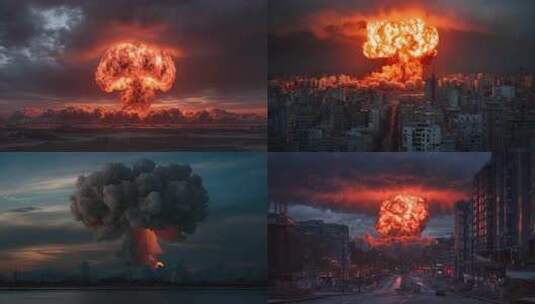 核武器原子弹氢弹核爆炸蘑菇云高清在线视频素材下载