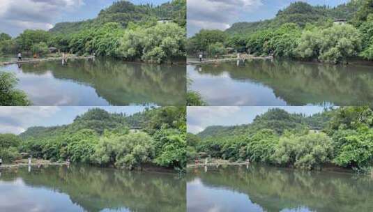 贵州省贵阳市花溪十里河滩景色高清在线视频素材下载