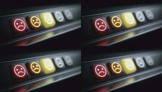 负面情绪反馈按钮由红转黄过程高清在线视频素材下载