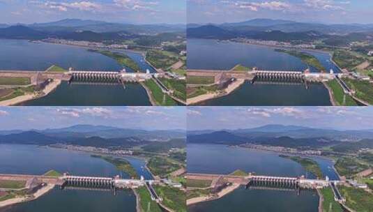 4K清远市飞来峡大坝水利枢纽20高清在线视频素材下载