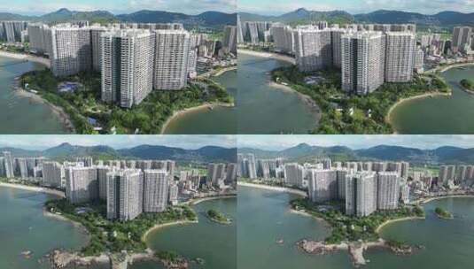 惠州市十里银滩海云天航拍高清在线视频素材下载