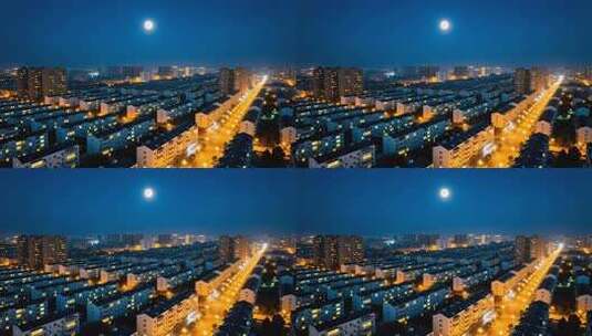 万家灯火过年小区团圆团聚居民楼春节夜晚高清在线视频素材下载