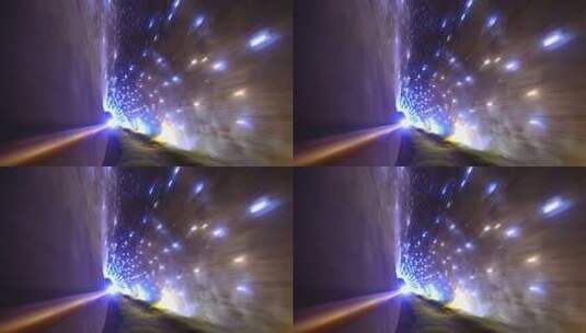 隧道穿梭粒子光效画面高清在线视频素材下载