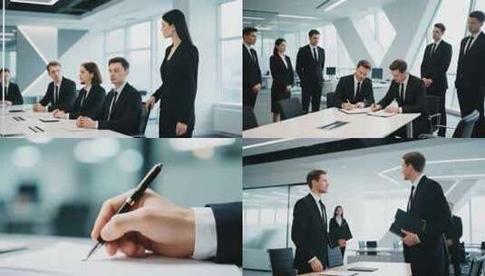 合作签约商务合作握手商务交流谈判企业宣传高清在线视频素材下载