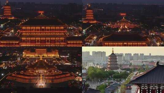 合集-洛阳应天门天堂明堂古建筑群航拍高清在线视频素材下载