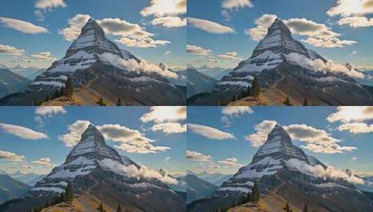雪山自然风光全景高清在线视频素材下载