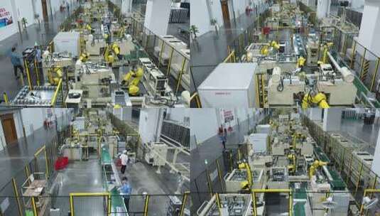 工厂车间工人操作生产线高清在线视频素材下载
