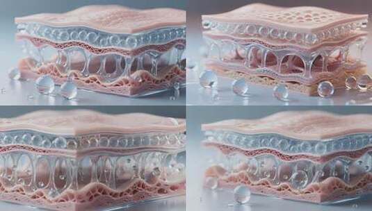 医疗 皮肤 脂肪 皮肤组织 结构4K高清在线视频素材下载