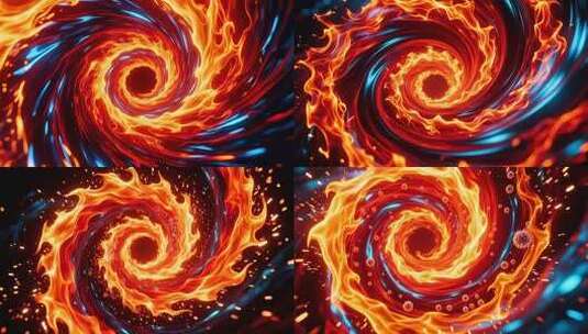 火焰旋涡穿梭合集4K高清在线视频素材下载