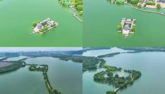 江苏苏州石湖滨湖旅游景区湖泊大自然唯美风高清在线视频素材下载