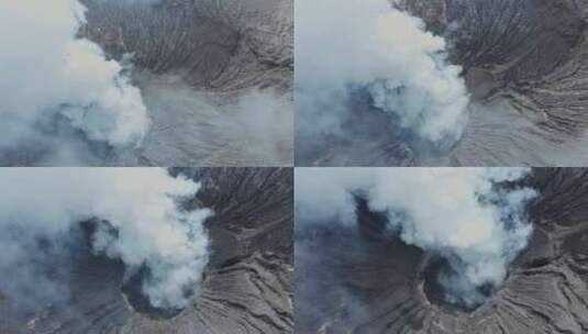 火山，布罗莫，印度尼西亚，蒸汽高清在线视频素材下载