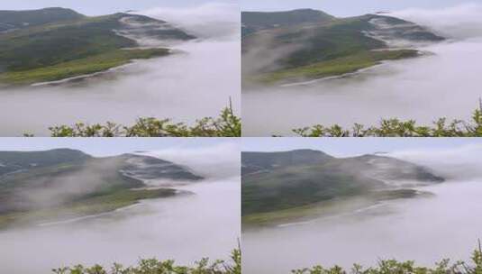 竖屏高山水雾高清在线视频素材下载