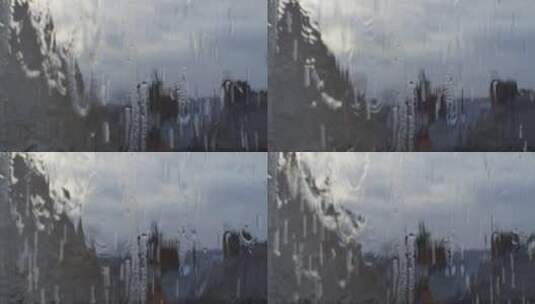 窗户上的雨水高清在线视频素材下载