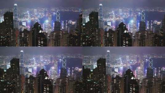 香港城市之夜高清在线视频素材下载