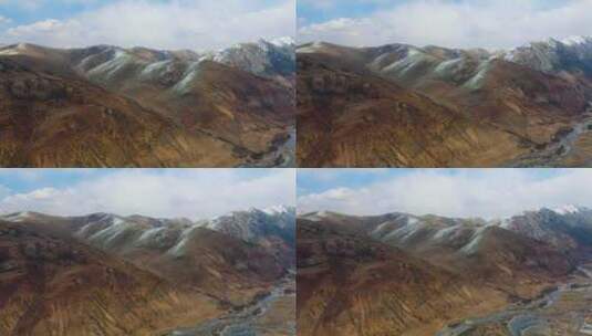 雪山河流视频青藏高原江河源头上游河流高清在线视频素材下载