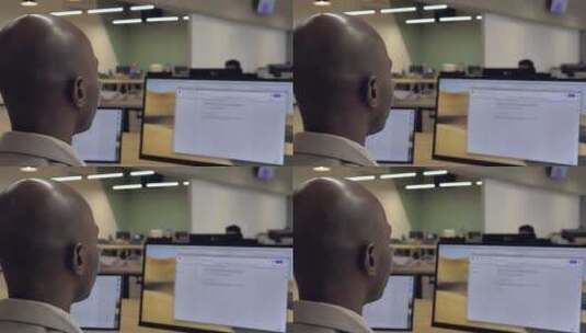 在计算机上工作的办公室人员高清在线视频素材下载