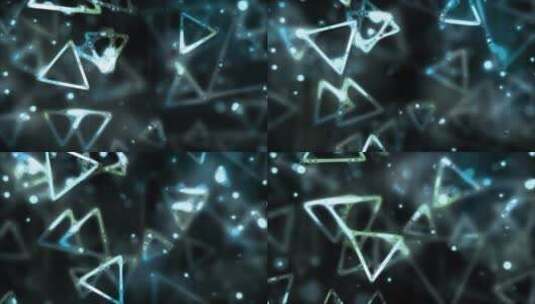 三角形玻璃粒子特效高清在线视频素材下载