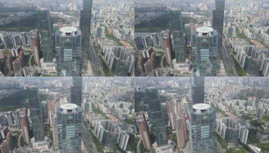 4K航拍广西东盟商务区城市高楼建筑高清在线视频素材下载