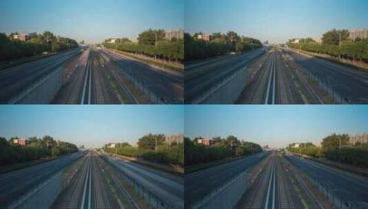 车流光影-天桥都市延时高清在线视频素材下载