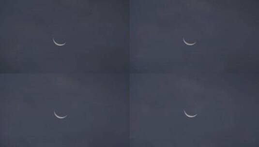 凌晨的弯月勾月LOG高清在线视频素材下载
