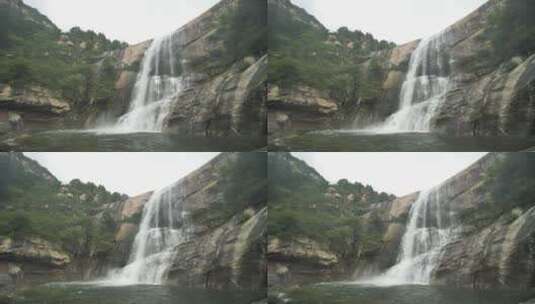 瀑布水流湍急浪花水花高清在线视频素材下载