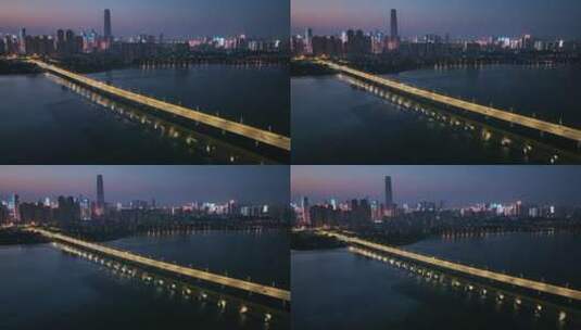武汉沙湖大桥高清在线视频素材下载