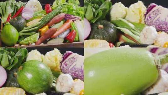 多种多样蔬菜高清在线视频素材下载