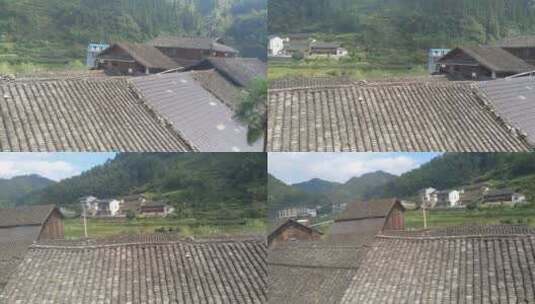 百年老街湖北省宣恩县庆阳坝村建筑群高清在线视频素材下载