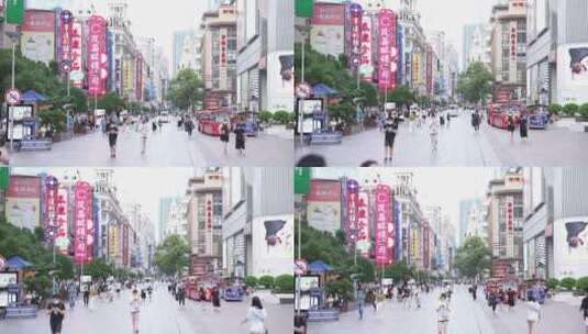 南京东路行人街景高清在线视频素材下载