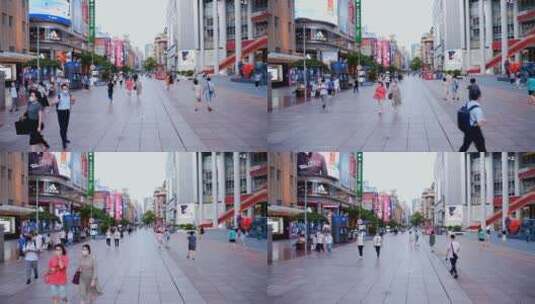 上海南京路步行街高清在线视频素材下载