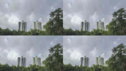 公园上空的云层高清在线视频素材下载