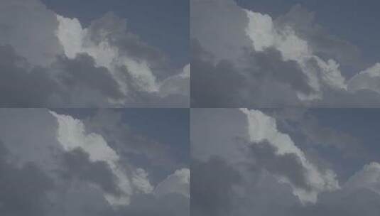 夏季积雨云云朵流动的云高清在线视频素材下载