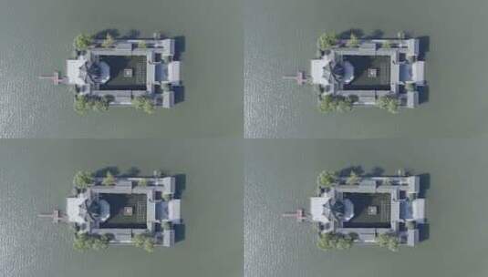 苏州石湖滨湖景区水上苏式建筑高清在线视频素材下载