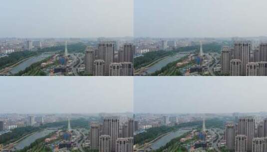 陕西省榆林市城市风光高清在线视频素材下载