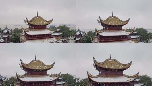 湖南岳阳城市风光航拍视频高清在线视频素材下载