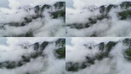 云雾缭绕雾气美丽的山高清在线视频素材下载