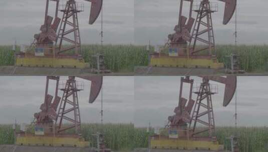 油田抽油机延时LOG高清在线视频素材下载