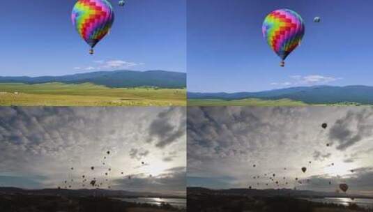 热气球飞行高清在线视频素材下载