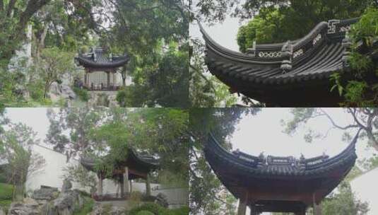 中国式园林 凉亭 亭子 古建筑高清在线视频素材下载