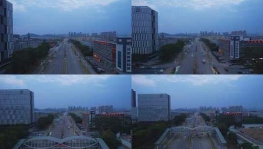 深圳龙岗宝龙大道交通天桥建筑高楼B高清在线视频素材下载