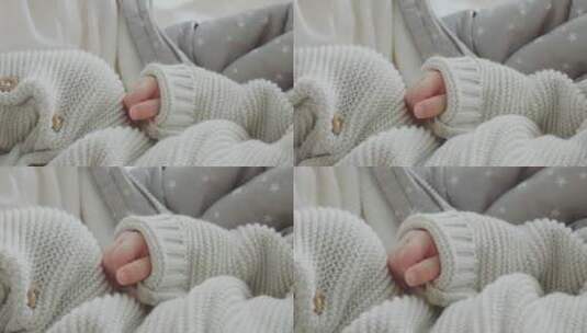 婴儿新生儿脚部 、手部特写高清在线视频素材下载