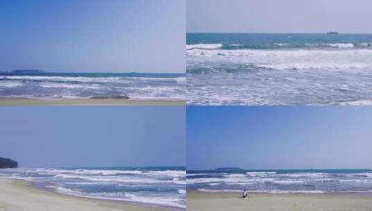 海边 孤单的人高清在线视频素材下载