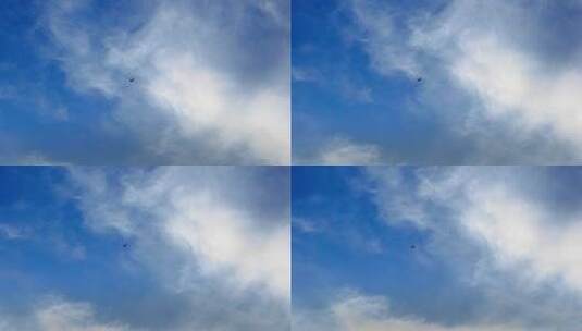 飞机在天空中飞行高清在线视频素材下载