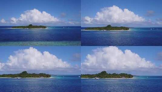 海上小岛的美景高清在线视频素材下载