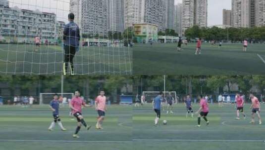 上海中国人业余足球比赛高清在线视频素材下载