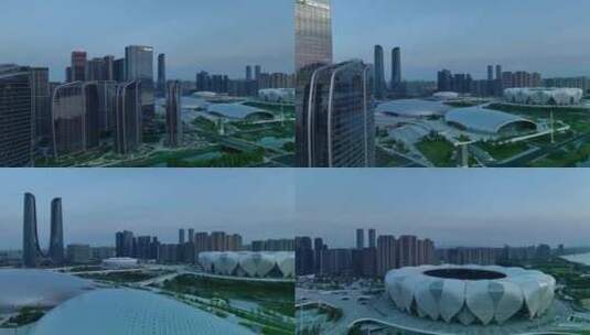杭州奥体中心一镜到底高清在线视频素材下载