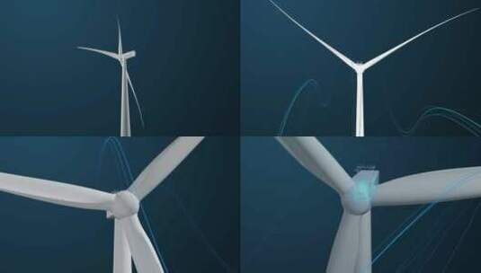 风电 风车  绿色能源高清在线视频素材下载