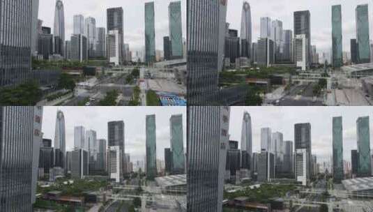 深圳时代金融中心航拍高清在线视频素材下载